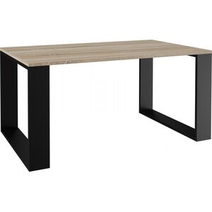Topeshop STOLIK KAWOWY ŁAWA SALON LOFT MODERN DĄB SONOMA CZERŃ