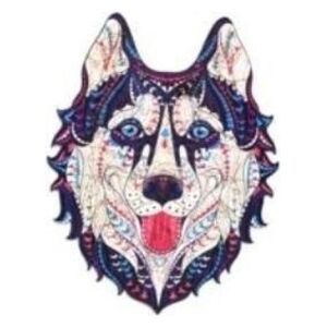 PuzzleOK Puzzle drewniane eko 73 Śnieżny husky A4