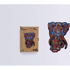 PuzzleOK Puzzle drewniane eko 68 Słoń indyjski A4