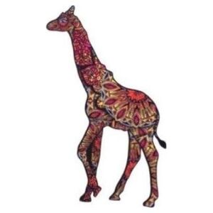 PuzzleOK Puzzle drewniane eko 55 Cętkowana żyrafa A4