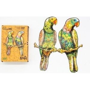 PuzzleOK Puzzle drewniane eko 120 Papużki faliste A3