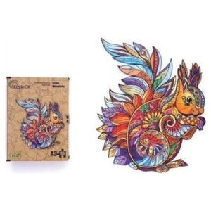 PuzzleOK Puzzle drewniane eko 95 Leśna wiewiórka A3