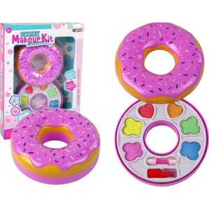 LeanToys Zestaw Cieni do Powiek Kształt Donut Szminka