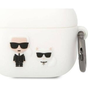 Karl Lagerfeld Karl Lagerfeld KLACA3SILKCW AirPods 3 cover biały/white Silicone Karl & Choupette