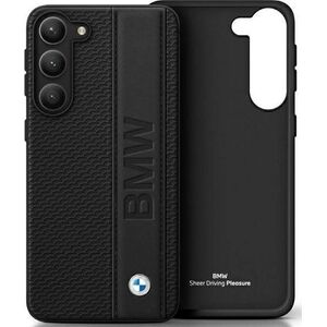 BMW Etui BMW BMHCS23M22RDPK S23+ S916 czarny/black hardcase Leather Textured & Stripe