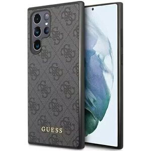 Guess Etui Guess GUHCS23LG4GFGR do Samsung Galaxy S23 Ultra S918 szary/grey hardcase 4G Metal Gold Logo