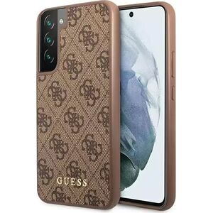 Guess Etui Guess GUHCS23SG4GFBR do Samsung Galaxy S23 S911 brązowy/brown hard case 4G Metal Gold Logo