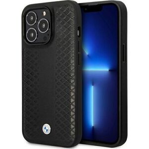 BMW Etui BMW BMHMP14L22RFGK Apple iPhone 14 Pro czarny/black Leather Diamond Pattern MagSafe