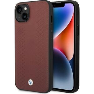 BMW Etui BMW BMHCP14S22RFGR Apple iPhone 14 burgundowy/burgundy Leather Diamond Pattern