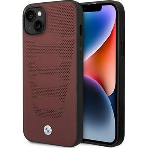 BMW Etui BMW BMHCP14S22RPSR Apple iPhone 14 burgundowy/burgundy Leather Seats Pattern