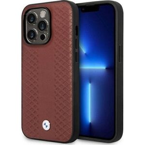 BMW Etui BMW BMHMP14X22RFGR Apple iPhone 14 Pro Max burgundowy/burgundy Leather Diamond Pattern MagSafe