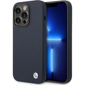 BMW Etui BMW BMHMP14XSILNA Apple iPhone 14 Pro Max granatowy/navy Silicone Metal Logo MagSafe