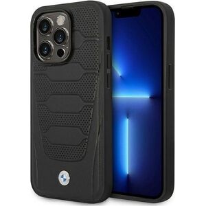 BMW Etui BMW BMHMP14L22RPSK Apple iPhone 14 Pro czarny/black Leather Seats Pattern MagSafe
