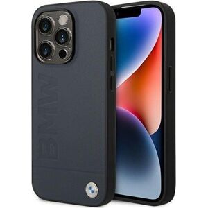 BMW Etui BMW BMHMP14LSLLNA Apple iPhone 14 Pro granatowy/navy hardcase Leather Hot Stamp MagSafe