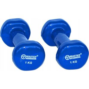 Master Hantelki Żeliwne Pokryte Winylem 1 kg x2