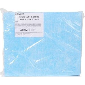 Activeshop Jednorazowe chusty-myjki zabiegowe 100 szt. soft&scrub 20 x 25 cm