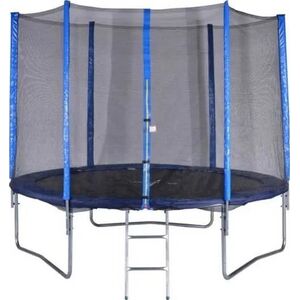 Trampolina Trampolina Ogrodowa Czarno-Niebieska z Siatką