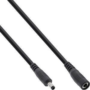 Kabel zasilający InLine InLine® DC extension cable, DC plug male/female 4.0x1.7mm, AWG 18, black, 1m