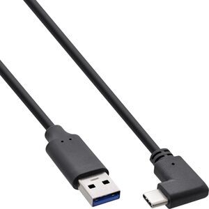 Kabel USB InLine USB-A - USB-C 1 m Czarny (35711W)