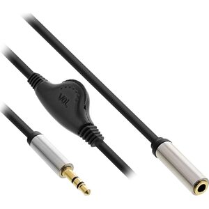 Kabel InLine Jack 3.5mm - Jack 3.5mm 0.25m czarny (99253B)
