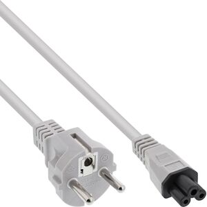 Kabel zasilający InLine InLine®, AC Power cord, for notebook, grey, 0.5m