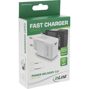 Ładowarka InLine InLine® USB PD Charger Single USB Type-C, Power Delivery, 20W, black
