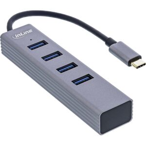 HUB USB InLine InLine® USB 3.2 Gen.1 Type C hub (4x USB-A 5Gbps), OTG, metal case