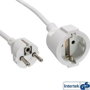 Kabel zasilający InLine InLine® Power Extension Cable Type F white 1,5m