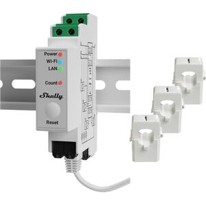 Shelly Miernik zużycia energii elektrycznej 2-kierunkowy - PRO 3EM 120A WiFi (M0000083)