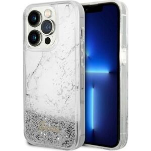 Guess Etui Guess GUHCP14LLCSGSGH Apple iPhone 14 Pro biały/white hardcase Liquid Glitter Marble