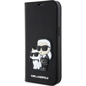 Karl Lagerfeld Etui Karl Lagerfeld KLBKP14LSANKCPK Apple iPhone 14 Pro bookcase czarny/black Saffiano Karl & Choupette
