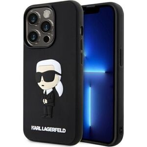Karl Lagerfeld Etui Karl Lagerfeld KLHCP14L3DRKINK Apple iPhone 14 Pro czarny/black hardcase Rubber Ikonik 3D