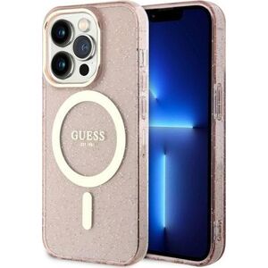 Guess Etui Guess GUHMP14LHCMCGP Apple iPhone 14 Pro różowy/pink hardcase Glitter Gold MagSafe