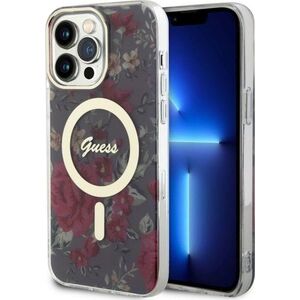 Guess Guess Flower MagSafe - Etui iPhone 14 Pro Max (Zielony)