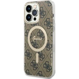 Guess Guess 4G MagSafe - Etui iPhone 14 Pro Max (Brązowy)