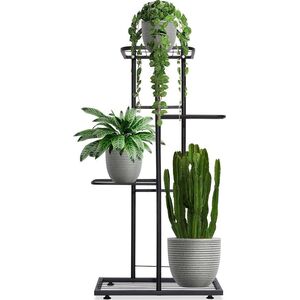 Vilde Kwietnik 4-poziomowy na doniczki metalowy czarny 92 cm