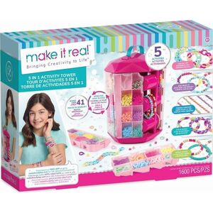Make it real Make it Real 5w1 Activity Tower pojemnik z koralikami