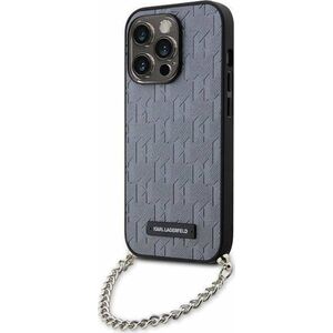 Karl Lagerfeld Etui Karl Lagerfeld KLHCP14XSACKLHPG Apple iPhone 14 Pro Max srebrny/silver hardcase Saffiano Monogram Chain