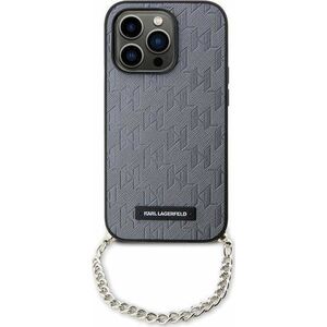Karl Lagerfeld Etui Karl Lagerfeld KLHCP14SSACKLHPG Apple iPhone 14 srebrny/silver hardcase Saffiano Monogram Chain