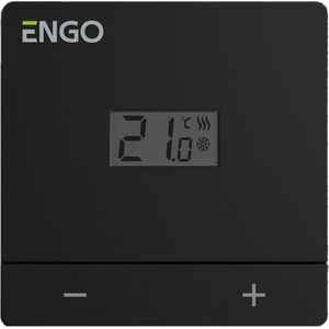 Engo Przewodowy regulator temperatury, czarny zasilanie sieciowe 230V EASY230B