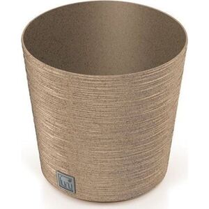 Prosperplast Doniczka z wkładem plastikowa jasny brąz Furu Round 30 cm