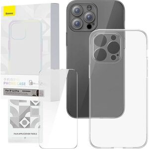 Baseus Zestaw ochronny Baseus Corning przeźroczyste etui i szkło hartowane do iPhone 12 Pro
