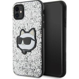 Karl Lagerfeld Etui Karl Lagerfeld KLHCN61G2CPS Apple iPhone 11/XR srebrny/silver hardcase Glitter Choupette Patch