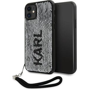 Karl Lagerfeld Etui Karl Lagerfeld KLHCN61PSQRKS Apple iPhone 11/XR srebrny/silver hardcase Sequins Cord