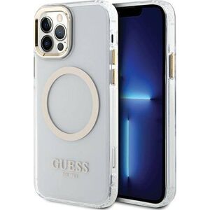 Guess Etui Guess GUHMP12MHTRMD Apple iPhone 12/12 Pro złoty/gold hardcase Metal Outline Magsafe