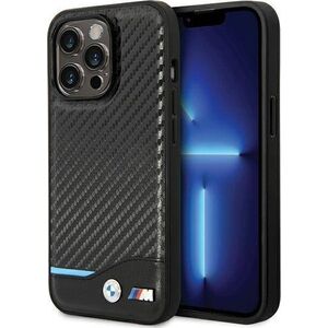 BMW Etui BMW BMHCP13X22NBCK Apple iPhone 13 Pro Max czarny/black hardcase Leather Carbon