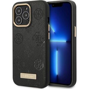 Guess Guess GUHMP14LSAPSTK iPhone 14 Pro 6.1" czarny/black hardcase Peony Logo Plate MagSafe
