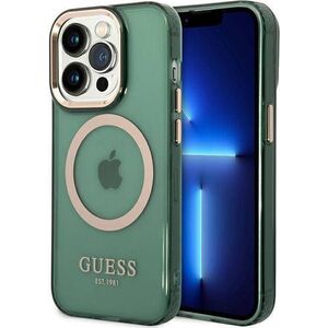 Guess Guess GUHMP14XHTCMA iPhone 14 Pro Max 6,7" zielony/khaki hard case Gold Outline Translucent MagSafe