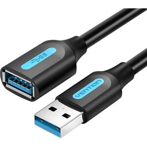 Kabel USB Vention USB-A - USB-A 0.5 m Czarny (CBHBD)