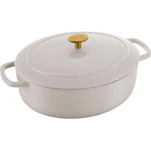 Ballarini Garnek żeliwny owalny BALLARINI BELLAMONTE 75003-556-0 - 5,5 ltr kość słoniowa